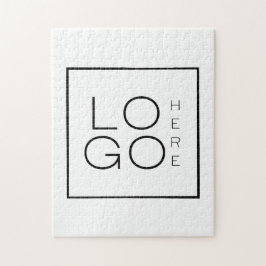 Square Business Logo Companyカスタムの追加 ジグソーパズル