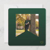 Square Chalkboard Graduation 招待状 (裏面)