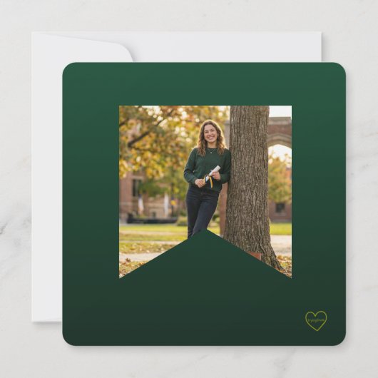 Square Chalkboard Graduation 招待状 (裏面)