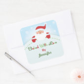 Square Christmas Santaベーキングラベル スクエアシール (封筒)