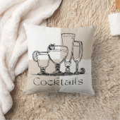 Square Cocktails Pillow クッション (ブランケット)