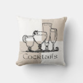Square Cocktails Pillow クッション (正面)