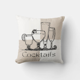 Square Cocktails Pillow クッション
