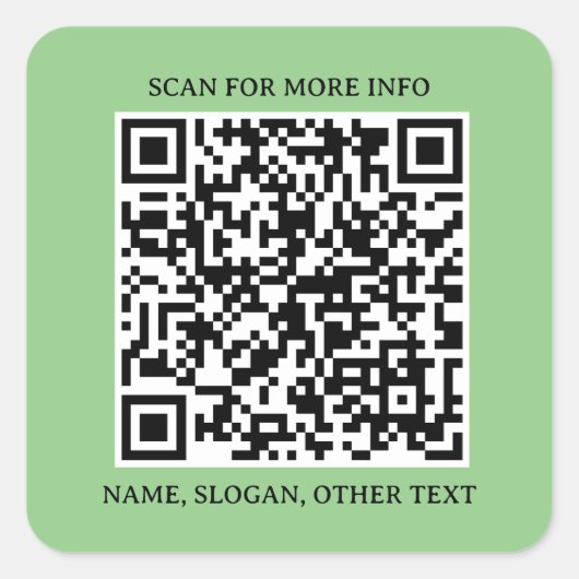 Square Connect：ビジネスQRコードステッカー スクエアシール (正面)