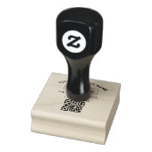 Square Custom Business Logo Qr Code & Address  ラバースタンプ (スタンプ)