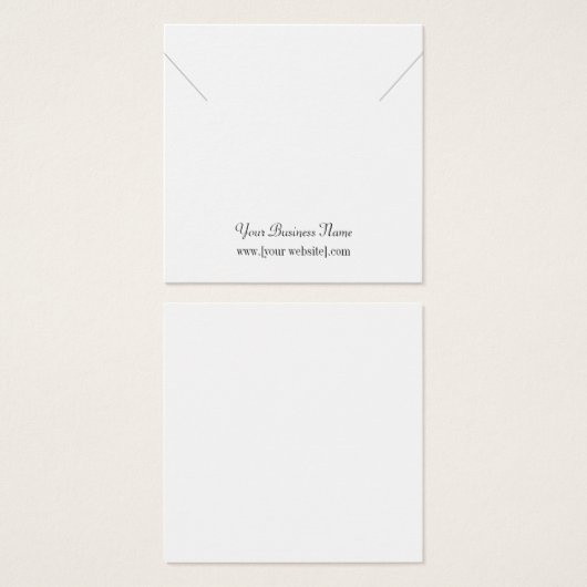 Square Custom Necklace Display Card (正面&裏面)