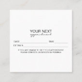 Square Custom Salon Appointment Card スクエア名刺 (裏面)