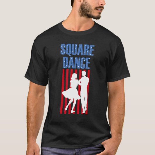 Square Dance American Patriotic Flag Western Tシャツ (正面)