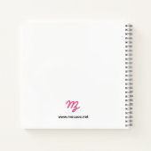 Square floral hearts mandala notebook ノートブック (裏面)