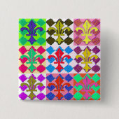 Square Fluer de Lys 缶バッジ (正面)