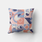 Square Geometric Shapes Background. Aesthetics in クッション (裏面)