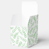 Square gift box - Leaves - green フェイバーボックス (オープン)