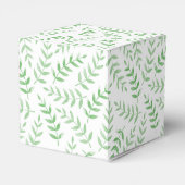 Square gift box - Leaves - green フェイバーボックス (裏面サイド)