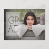 SQUARE GRADオーバーレイ写真の卒業式日付を保存 ポストカード (正面)