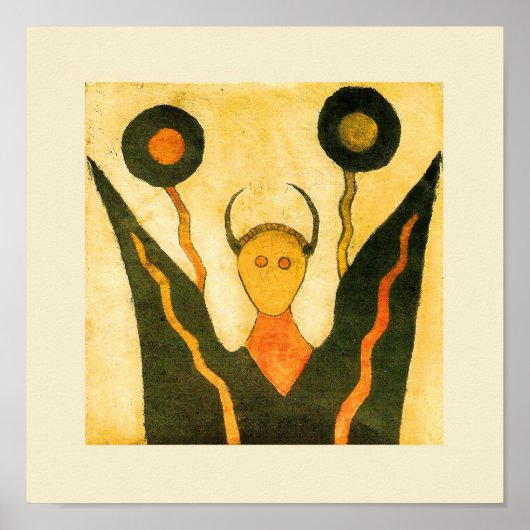 Square Hand Drum Native American Ceremonial ポスター (正面)