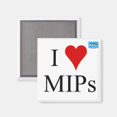 Square I love MIPs magnet マグネット (正面/裏面)