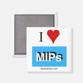 Square I love MIPs magnet mipdatabaseロゴ マグネット (正面/裏面)