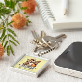 Square Keychain ：私のパパ昔の私 キーホルダー (側面)