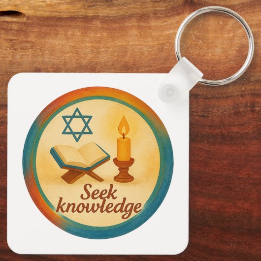 Square Keychain – Durable & Double-Sided Print キーホルダー (裏面)