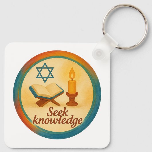 Square Keychain – Durable & Double-Sided Print キーホルダー (裏面)