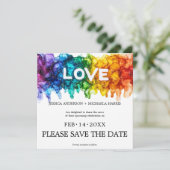 🌈 🐦 Square LGBTQ Painted With Love wedding  セーブザデート (スタンド正面)