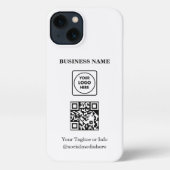 Square Logo QR Code Business Promo iphone case iPhoneケース (裏面)