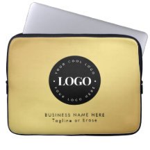Square Magnet Gold & Black Business Logo Custom   