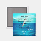 Square Magnet RainbowとMomの海 マグネット (正面/裏面)