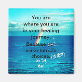 Square Magnet RainbowとMomの海 マグネット (正面)