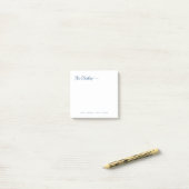 Square Minimalist Navy Blue Family Stationery  ポストイット (デスク上)