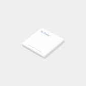Square Minimalist Navy Blue Family Stationery  ポストイット (アングル)
