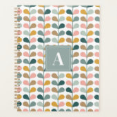 Square Monogram Initial Floral Petals Pattern プランナー手帳 (正面)