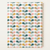 Square Monogram Initial Floral Petals Pattern プランナー手帳 (裏面)