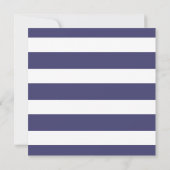 Square Nautical Navy Blue Anchor Boy Baby Shower 招待状 (裏面)