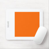 Square - Orange and White マウスパッド (マウス)