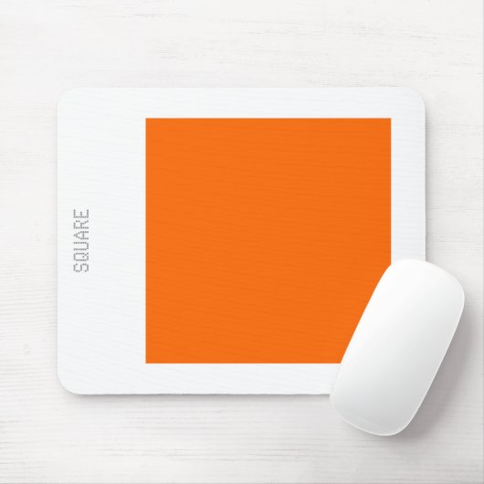 Square - Orange and White マウスパッド (マウス)