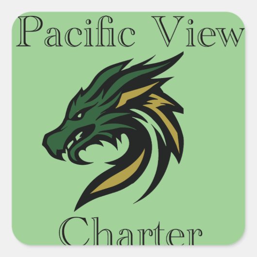 Square Pacific View Charter Logo w Title スクエアシール (正面)