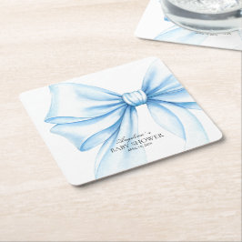 Square Paper Coaster for baby shower. スクエアペーパーコースター