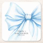Square Paper Coaster for baby shower. スクエアペーパーコースター (正面)