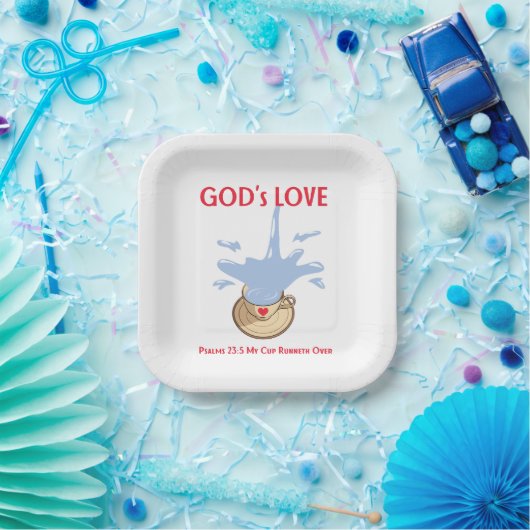 Square Paper Plate set with scripture  ペーパープレート (パーティー)