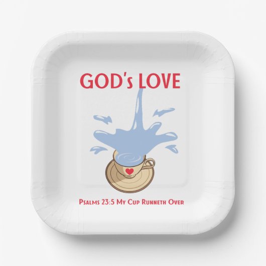 Square Paper Plate set with scripture ペーパープレート (正面)