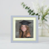 Square Pastel Photo Graduation Invitation 招待状 (スタンド正面)