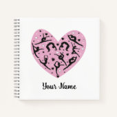 Square Personalized Rhythmic Gymnastics Notebook ノートブック (正面)