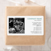 Square Photo - クラシック Motorbike Engine ラベル (インサイチュ)