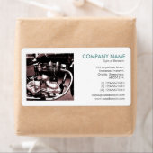 Square Photo - クラシック Motorbike Engine II ラベル (インサイチュ)