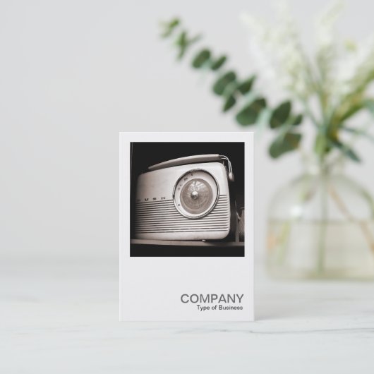 Square Photo 0118 – 古いラジオ 名刺 (スタンド正面)