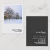 Square Photo 0177 – 公園の雪 名刺 (正面/裏面)