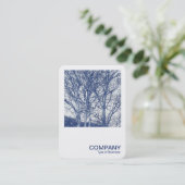 Square Photo 0591 – 冬の木 – シアノタイプ 名刺 (スタンド正面)