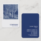 Square Photo 0592 – 川の木 – シアノタイプ 名刺 (正面/裏面)