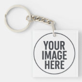 Square Photo Memory Keychain for Daily Use キーホルダー (正面)